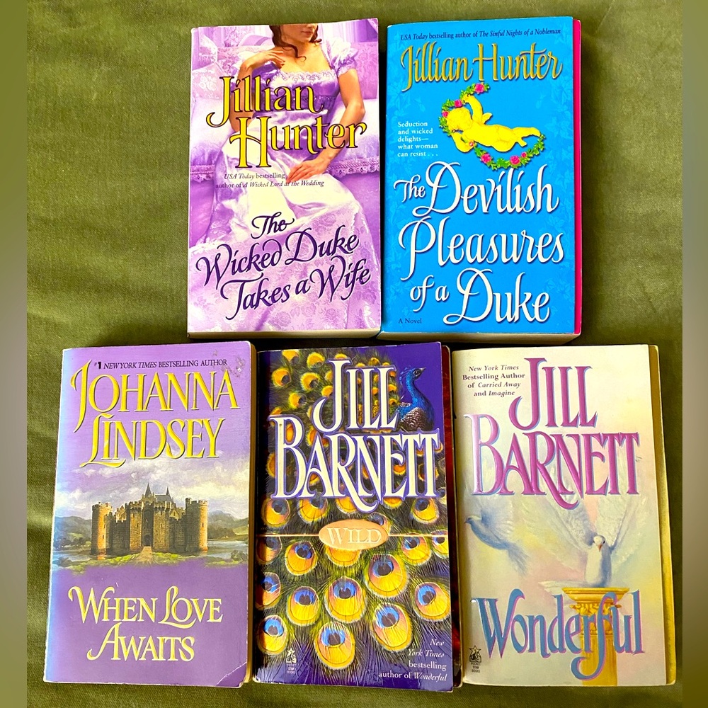 Jillian Hunter 2 books Jill Barnett 3 books Romance Novels total of 5  OSB